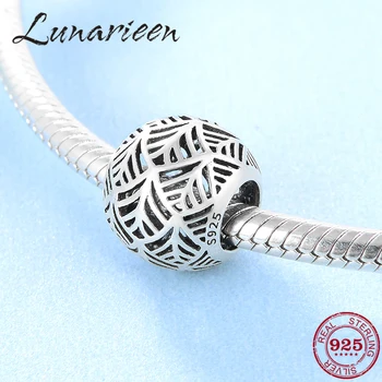 

Valentine's Day gift 925 sterling silver fashion hollow leaf beads Fit Original European Charm Bracelet Jewelry making
