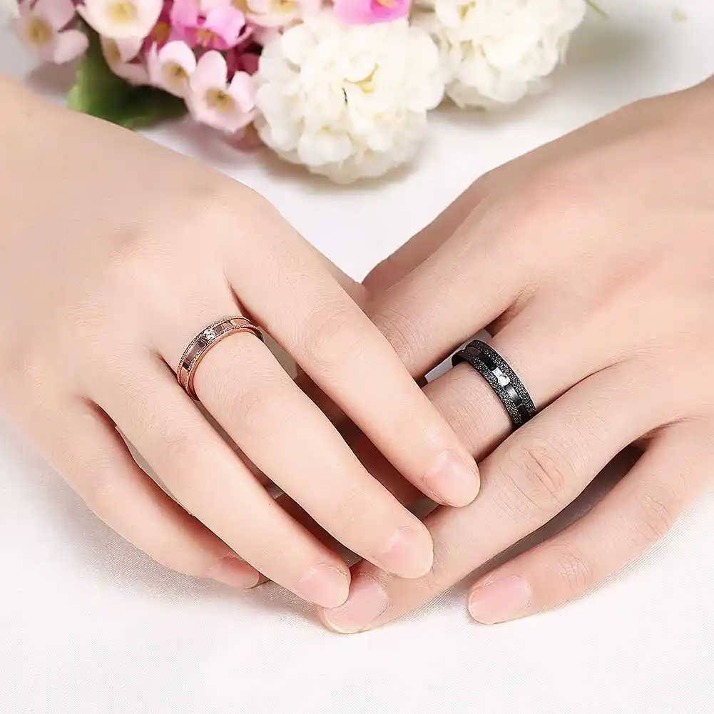 hot 2017 fashion mens titanium steel wedding rings black rose gold color couple ring prices in euros jewellery in rings from jewelry accessories on - Wedding Ring Prices hot 2017 fashion mens titanium steel wedding rings black rose gold color couple ring prices in euros jewellery in rings from jewelry accessories on - Wedding Ring Prices