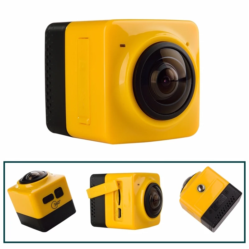 SOOCOO C-UBE360 Мини спортивная экшн-камера 360 панорамная VR камеры широкоугольная 720P 360x190 HD Встроенная WiFi видеокамера