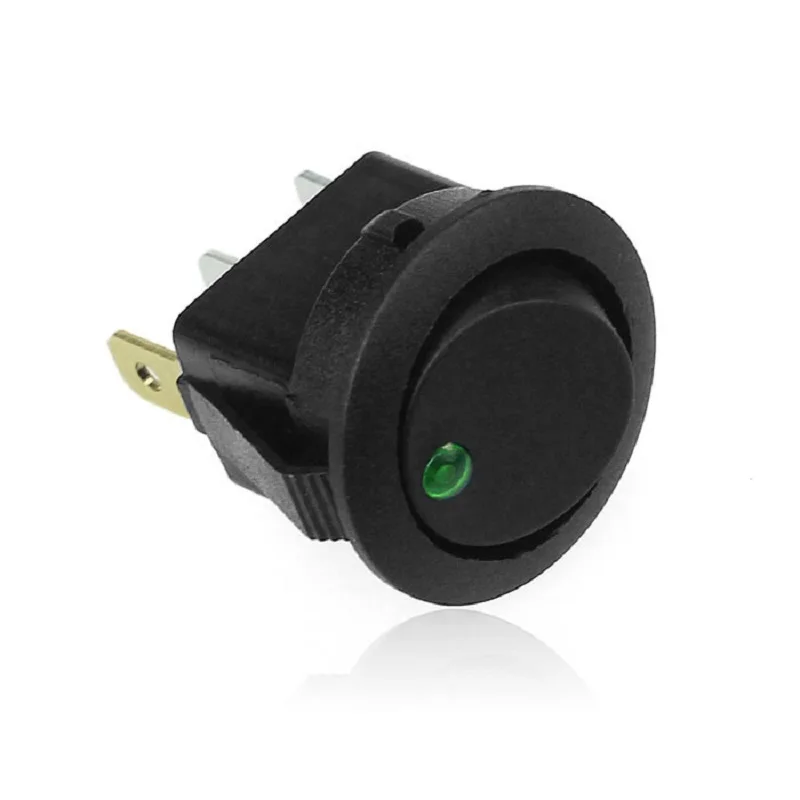 

Switches 16A 12V LED Dot Light Car Boat Round Rocker ON/OFF SPST Switch 4 Colors dropshipping jun28