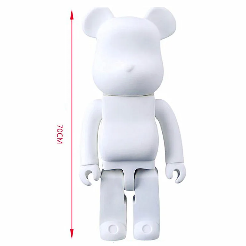 

70CM OriginalFake XL 1000% Be@rBrick Street Art Gloomy Bear White Glues DIY Medicom Toy PVC Action Figure Model Toy G1038