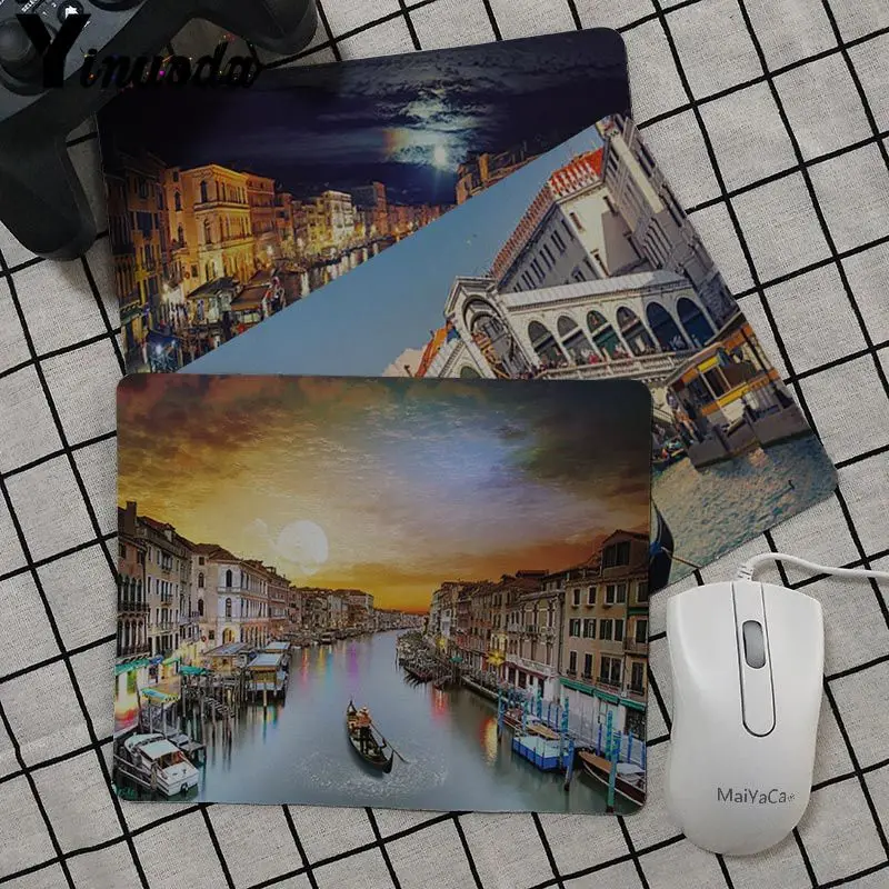 

Yinuoda Italy City Venice Customized MousePads Computer Laptop Anime Mouse Mat Soft Rubber Professional Gaming Mouse Pad