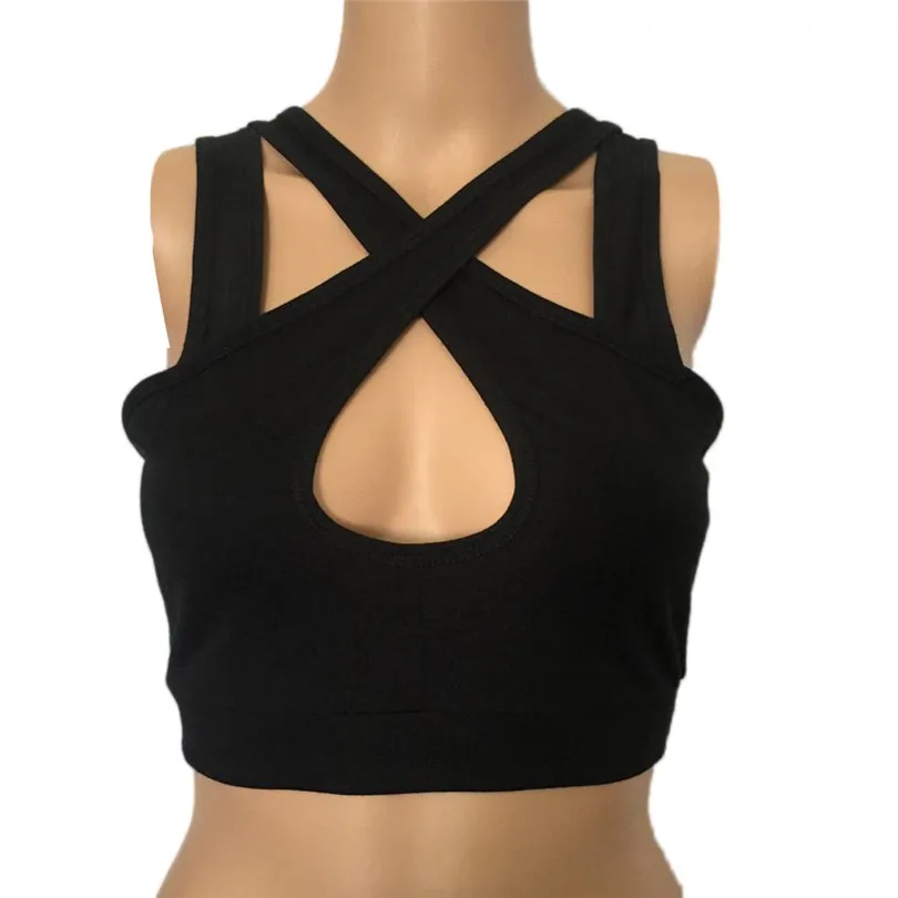 Womens Sexy Sport Underwear Tops Vest Fashion Camisole Sleeveless yoga Bras fitness running Bra Vest 2019 new hot #4m14 (3)