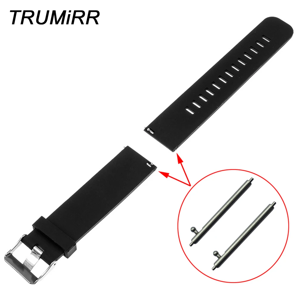 20mm Silicone Rubber Watchband with Quick Release Pins for Garmin Vivomove Smart Watch Band Wrist Strap Resin Sports Bracelet | Наручные