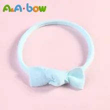 

1pcs 25color DIY baby Handmade Nylon Bow Traceless Headband With Elastic Nylon Hair Band For Girls Hair Accessories