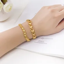 Модный браслет Healthy Energy, сердечный дизайн, медный Магнитный золотой браслет для здоровья, ручная цепочка для женщин