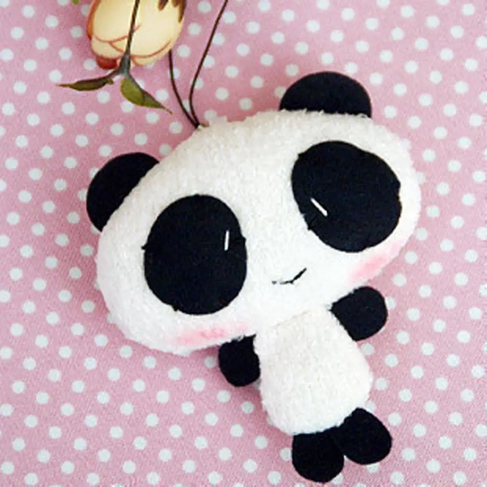 1Pc Kawaii Gift Present Panda Charms Bag Accessories Key/Bag Strap Pendant Plush Cute Panda Cartoon