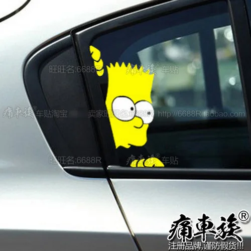 

Simpson voyeur car stickers pull flowers car window door seams decorative car stickers POLO Swift Carnival