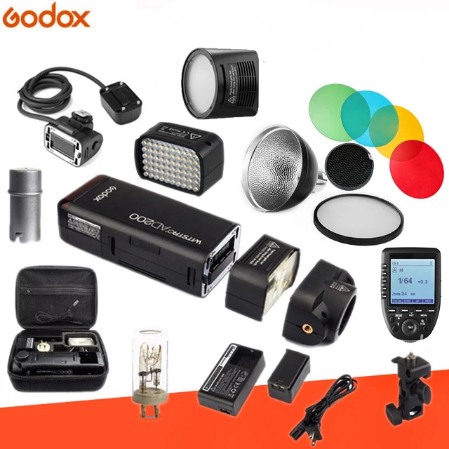 Комплект карманных вспышек Godox AD200 беспроводной монолайт 1/8000 HSS аккумулятор 2900