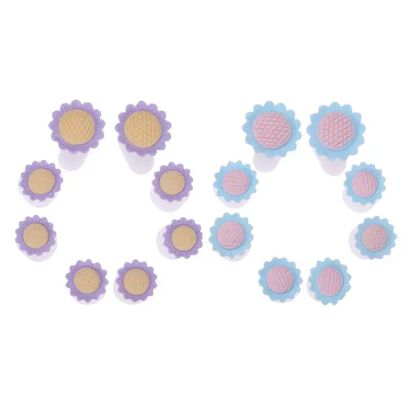 

8pcs Silicone Toe Separator Purple Blue Sunflower Toe Divider Salon Polish Pedicure Kit Salon Polish Manicure Pedicure Tool