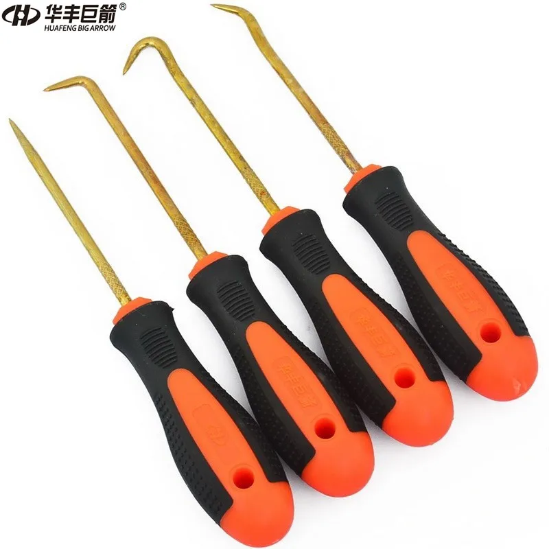 

HUAFENG BIG ARROW 4 Pcs Precision Mini Pick And Hook Se t O ring remove tool Oil Seal Tool Hand Tool Set
