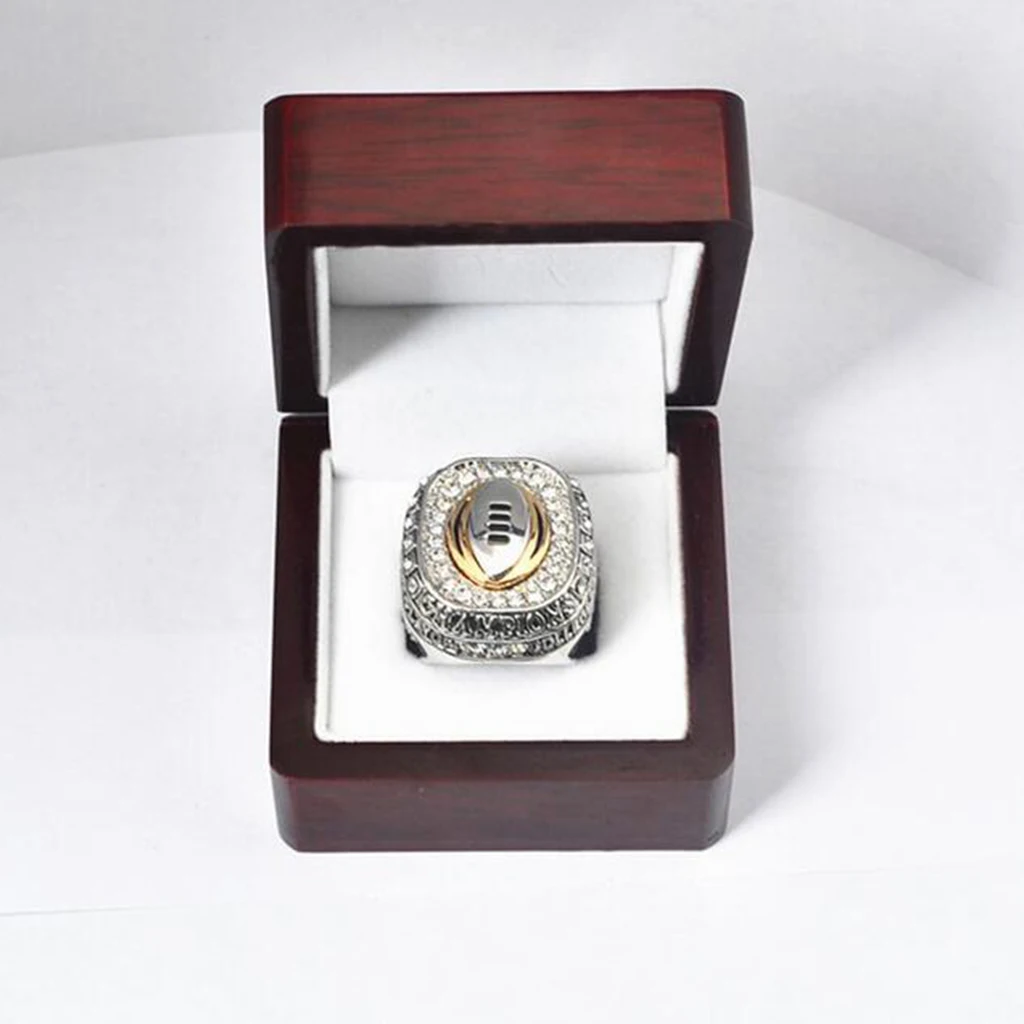 MagiDeal Mini Wine Red 65x65x50mm Wooden Jewelry Box for Championship Ring Sports Fan Collection Showcase Display