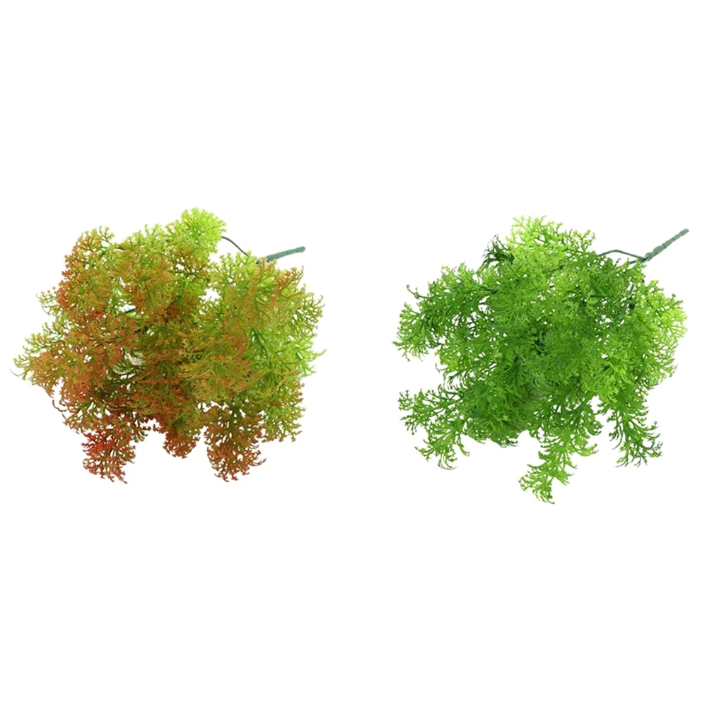 2pcs 35cm Artificial Lifelike Plastic Moss Grass Plant Wedding Home Office Window Sill Bonsai Floral Decor Crafts