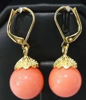 

Jewelry Plated Pink Coral Beads Dangle Clasp Hook Earrings
