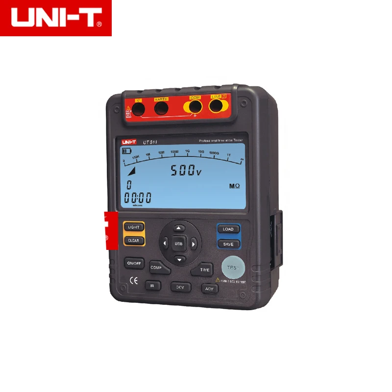 UNI-T UT511 цифровые измерители сопротивления изоляции метр Мегаомметр низкий Ом Омметр Вольтметр Авто диапазон 1000 В с ящиком для инструментов