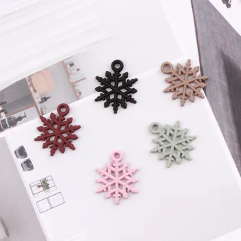 

2017 New Colorful Spray Painting Carroon snowflake Flowers Shape Metal Charms Diy Jewelry Earring/Necklace Pendants Accessory