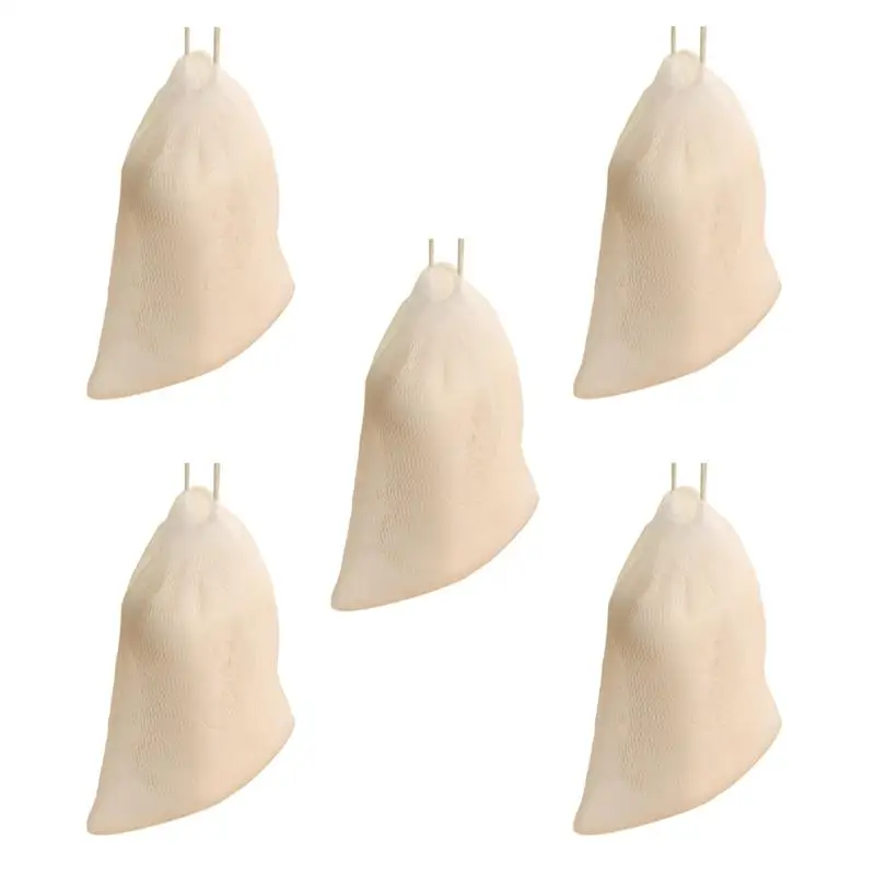 

5pcs Exfoliating Mesh Soap Saver Pouch Bubble Foam Net Handmade Soap Mesh Bag Body Facial Cleaning Tool