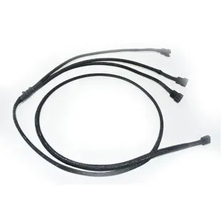 

4Pin PWM 1 to 3 Splitter Power Extension Cable 120cm 22AWG for Cooling Fan Black