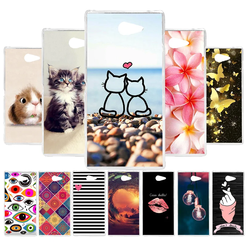 

Soft Silicon Case For Sony M2 Case Coque For Sony Xperia Z1 L39H M4 Aqua E2303 ZR M36h C5502 S50H D2303 Flamingo Back Cover