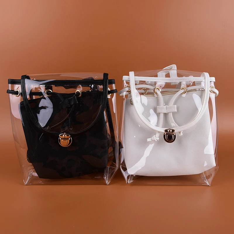 Women Transparent Backpacks Casual Rucksack High Quality Hasp PVC School Bags for Teenage Girls New Arrival