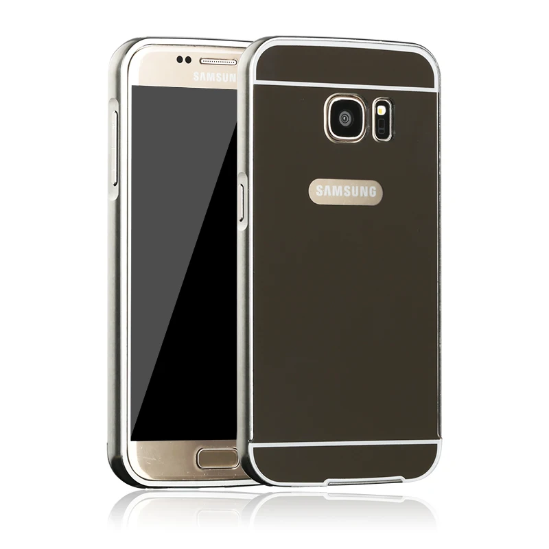

For Samsung S 7 S7 G930 G930F Case Plating Metal Frame with Mirror Back Cover Hard Case for Samsung Galaxy S7 G9300 Hard Cover