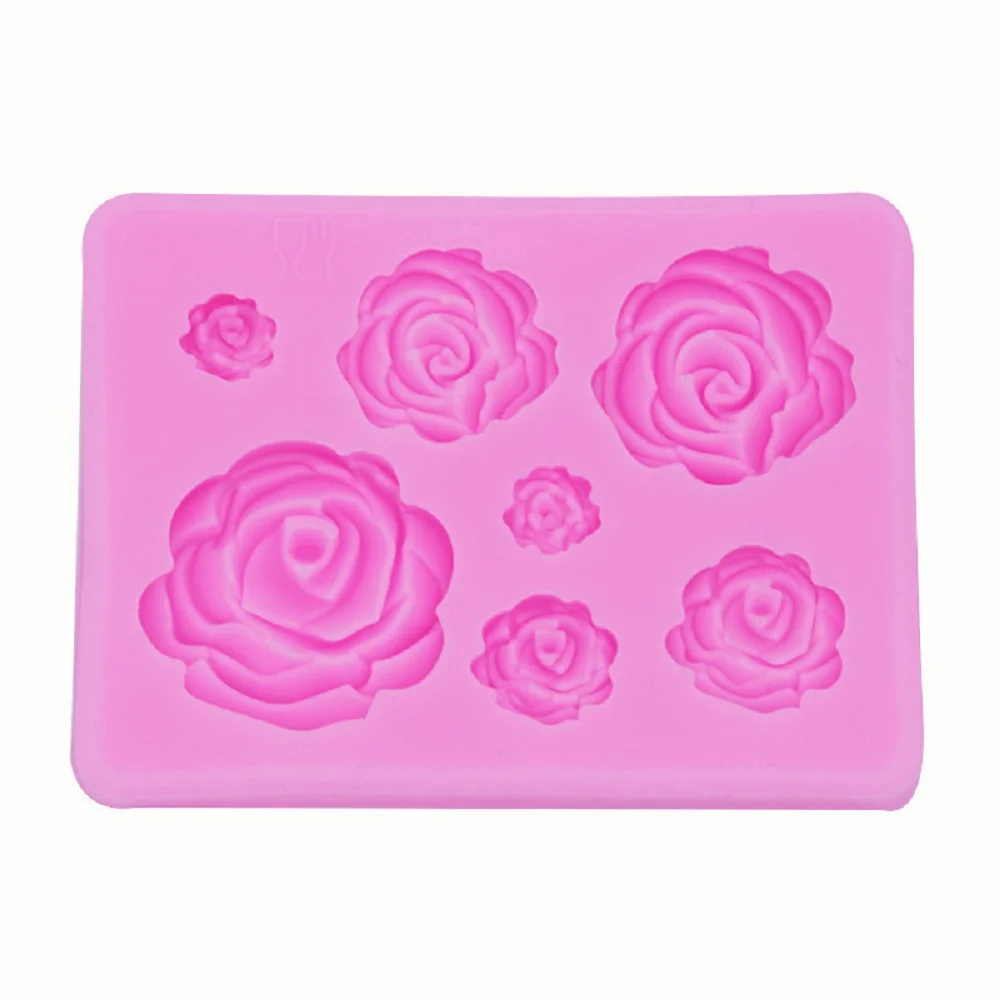 

Rose Flowers silicone mold Cake Chocolate Mold wedding Cake Decorating Tools Fondant Sugarcraft Cake Mold kitchen Pastry Tool