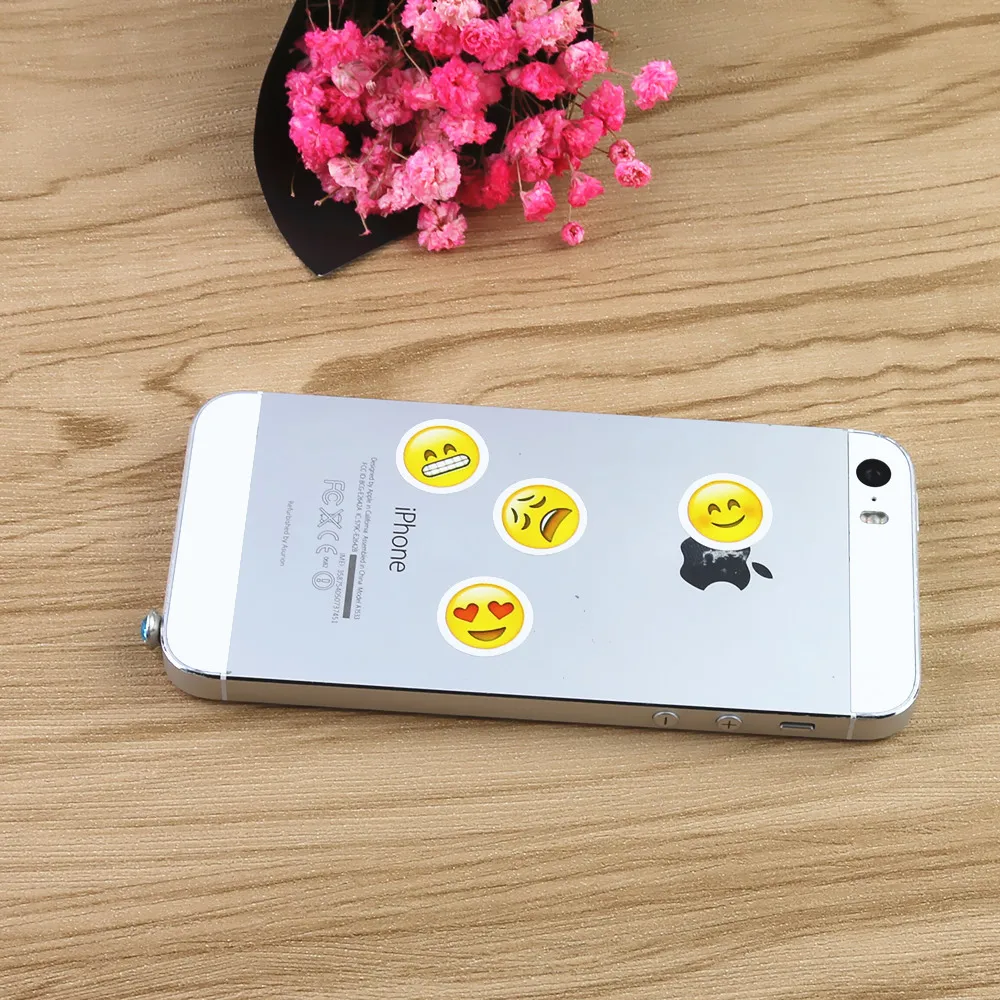 5 unidades teléfono móvil lindo Pegatinas charla breve nota decorar Adesivo lápiz Etiqueta Engomada para Apple Iphone 5 5S 6 6 s Plus
