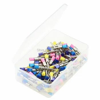 

100Pcs High Quality Dental Lab Materials Small Colorful Nylon Latch Flat Polishing Polisher Prophy Cup Brushes Dentist Products