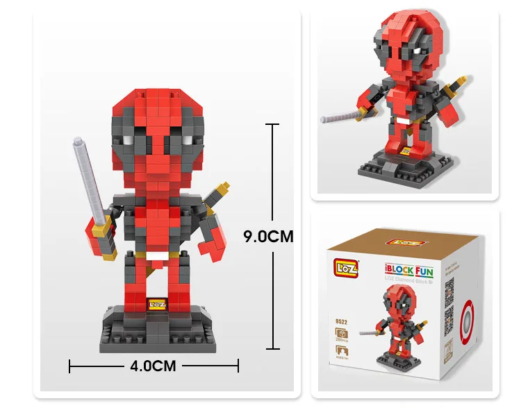 LOZ Blocs Fun экшн фигурка Jouets Super Heros Poupees En Plastique Cube de Construction Briques Jouet Educatif Mirco|blocs