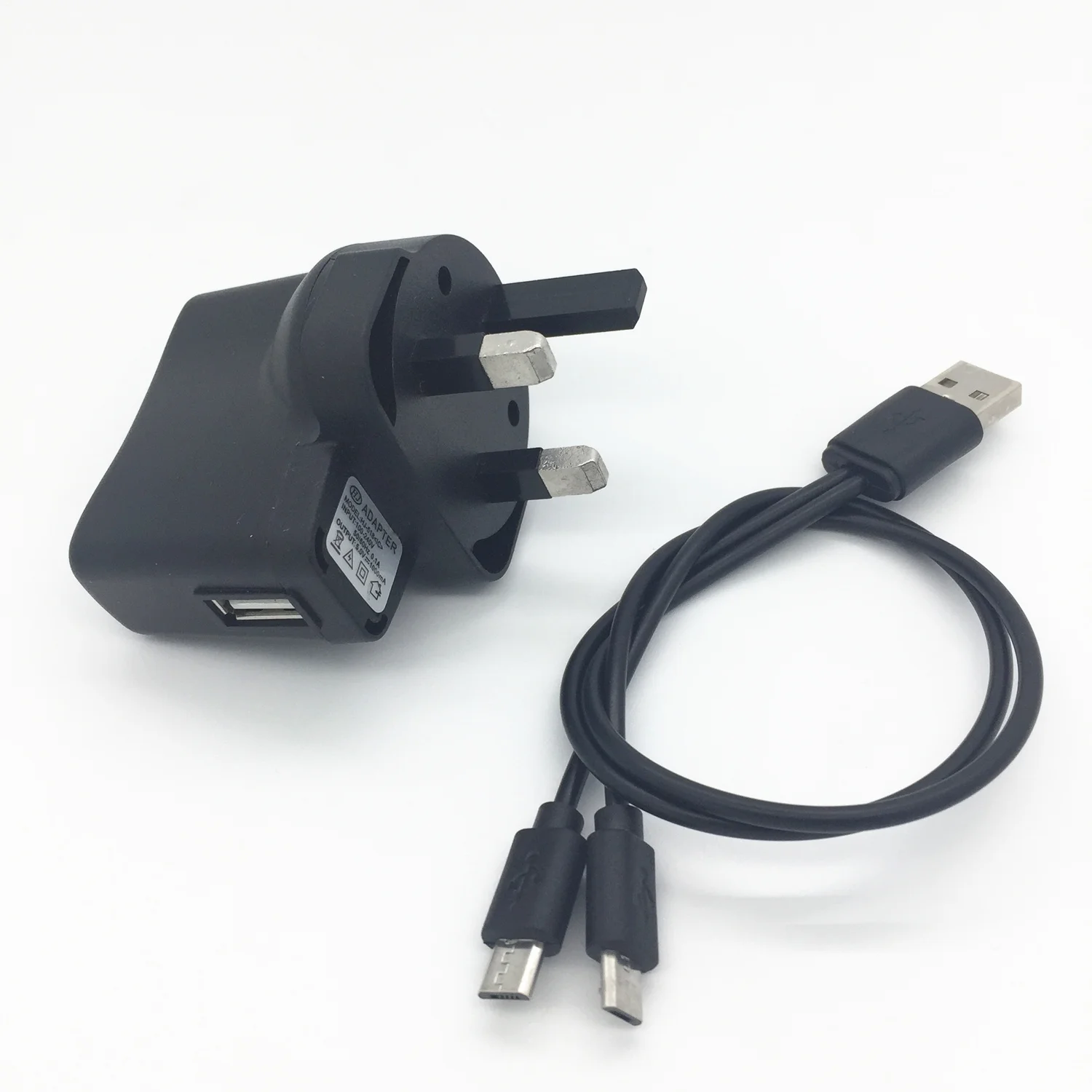 Штепсельная Вилка US/AU/EU/UK 1 фута 20 см USB штекер в 2x Micro Y разветвитель зарядный