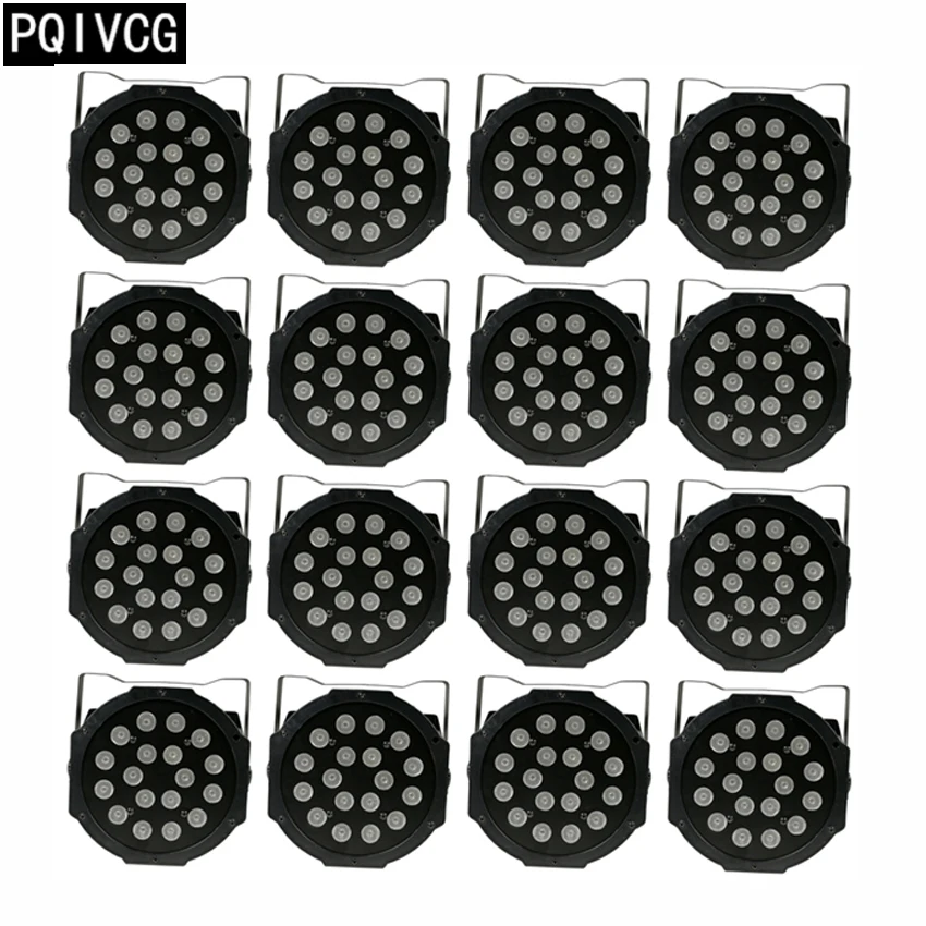 16 шт./18x3 Вт rgb светильник dmx512 flat par r6 g6 b6 led s профессиональное оборудование для