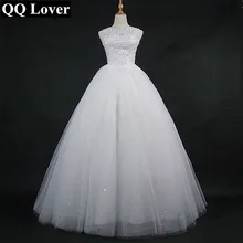 Korean Lace Up Ball Gown Quality Wedding Dresses 2018 Alibaba Customized Plus Size Bridal Dress Free Shipping Vestido De Noiva