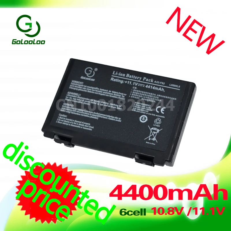 Najtaniej Golooloo bateria do laptopa asus A32 f82 A32 F52 F52 k40in K50 K50iJ K51 k50AB k50ID k50iJ N82 K40 K42J K42 k50c K51 A32 F82