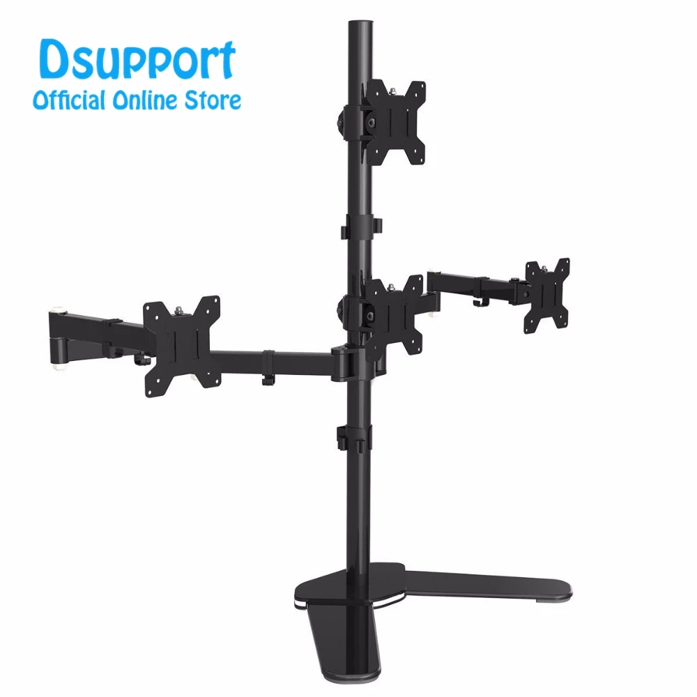 Quad Arm LCD LED Heavy Duty Monitor Stand Desk