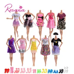 Rosana 10 шт. модные куклы ручной работы Повседневное мини-юбка 10 Пара обувь для куклы Барби наряды Аксессуары Наборы подарок для девочек