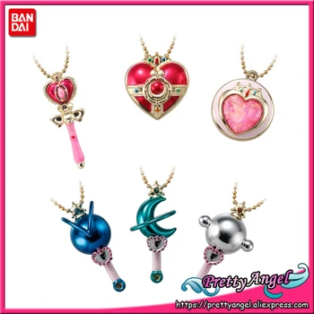 

PrettyAngel - Genuine Bandai 25th Anniversary Shokug Little Charm Sailor Moon Vol.2 Compact Cutie Rod Set of 6 PCS