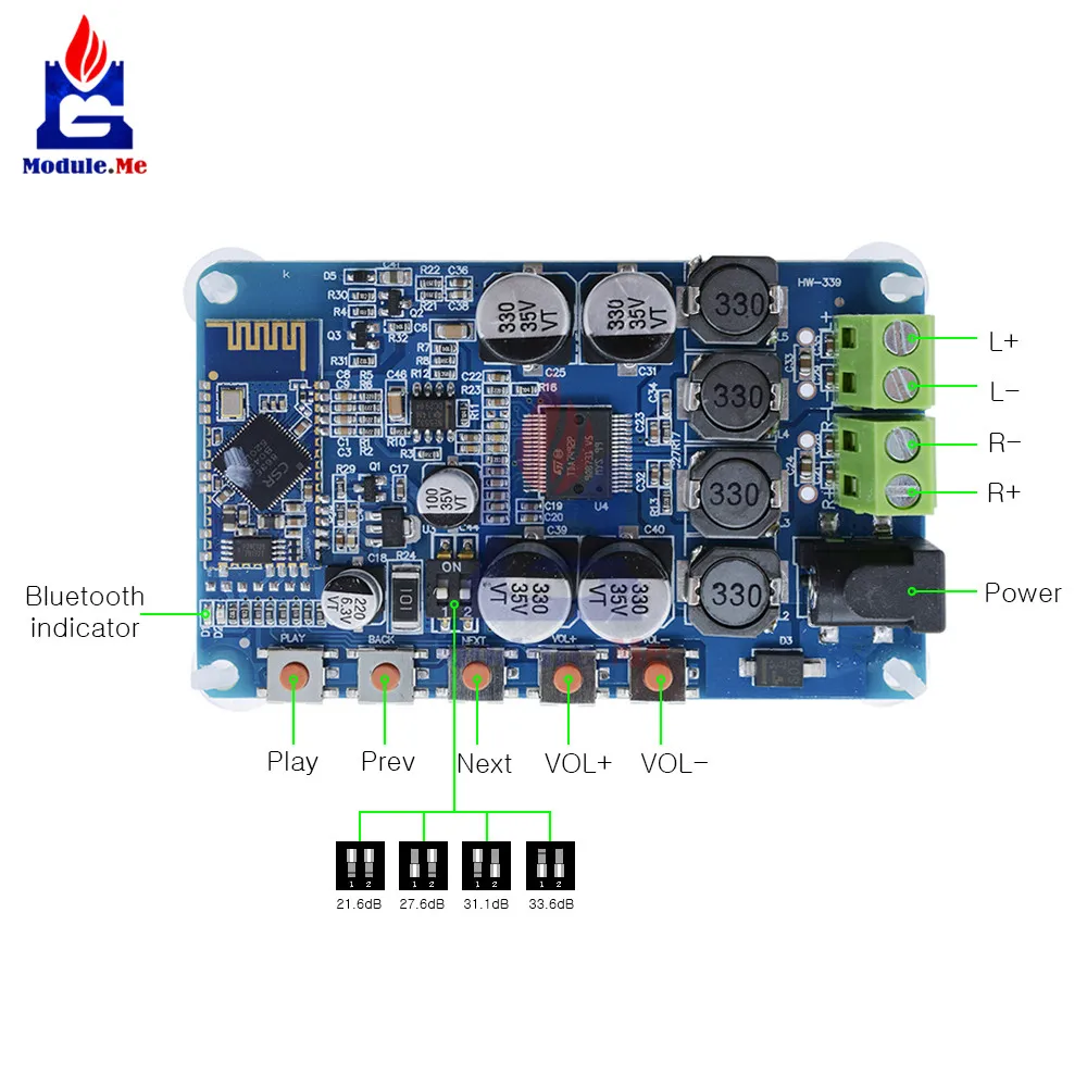 Wireless Bluetooth 4.0 Audio Receiver Digital TDA7492P 50W+50W Amplifier Board Part Component HIFI amplificador Power Amplifiers Wireless Bluetooth 4.0 Audio Receiver Digital TDA7492P 50W+50W Amplifier Board Part Component HIFI amplificador Power Amplifiers