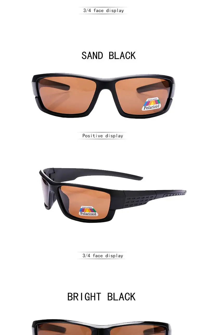 Glitztxunk поляризационные солнцезащитные очки для мужчин, фирменный дизайн, квадратные спортивные солнцезащитные очки для мужчин, для вождения, черная оправа, очки UV400 okulary