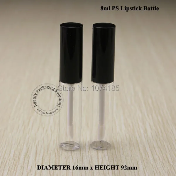 

300pcs 8ml clear PS empty Lipstick tube Lip balm tube Lipstick container Lipstick bottle Lip gloss tube/brush/cap