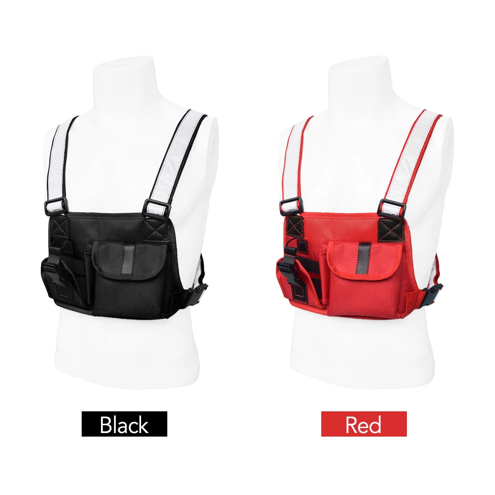 Outdoor Military Tactical Vest Radio Harness Chest Rig Multi-Purpose Hunting Camping bag Front Pack Pouch Holster Rig Carry