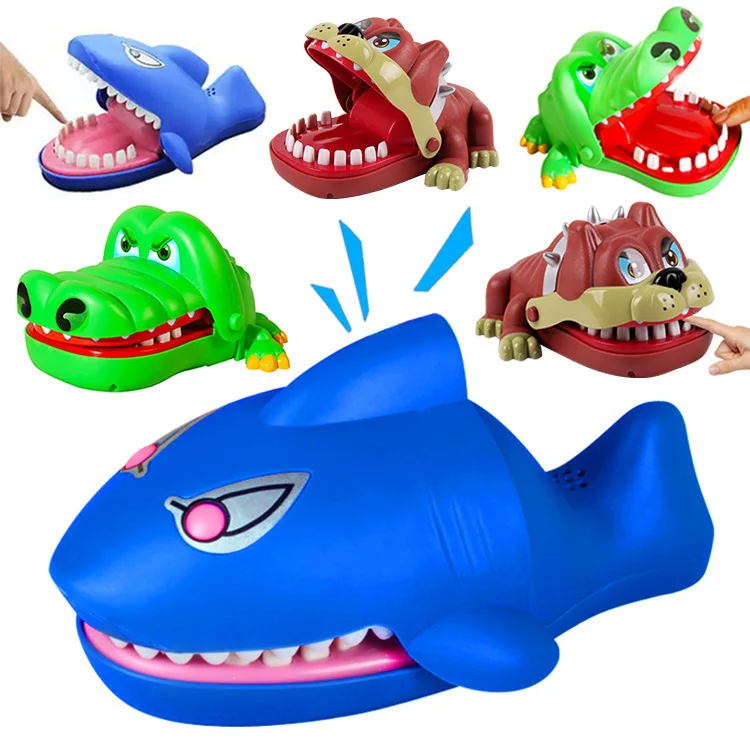

FMRXK Large Crocodile Shark Dog Mouth Dentist Bite Finger Game Funny Novelty Gag Toy for Kids Children Play Fun For Family Games