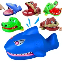 FMRXK Large Crocodile Shark Dog Mouth Dentist Bite Finger Game Funny Novelty Gag Toy for Kids Children Play Fun For Family Games(China)