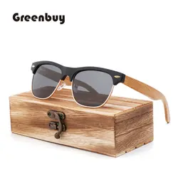 Бамбук-настоящее дерево, очки, защита окружающей среды бамбук-Квадратные Деревянные солнцезащитные очки для мужчин и womendrivinggoggles