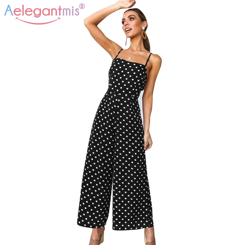 ladies polka dot jumpsuit