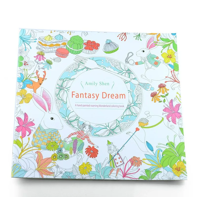 3set-lot-24pages-19-19cm-Secret-Garden-Fantasy-Dream-Enchanted-Forest-Art-Inky-Coloring-Book-Adult (4)