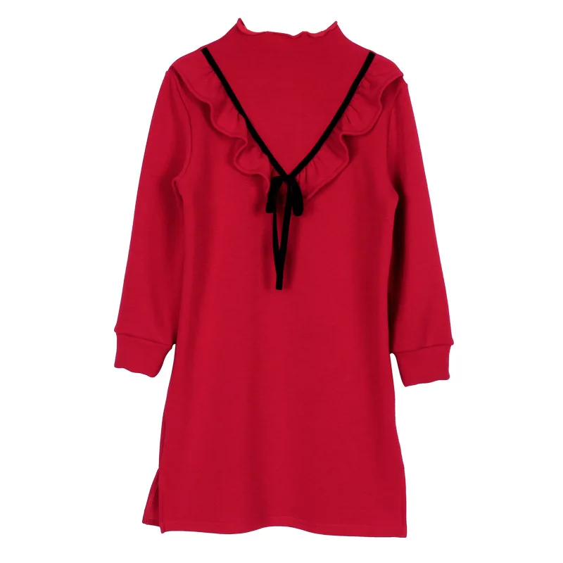 Новое Осеннее хлопковое платье детское платье с оборками и рукавами детское платье длинная рубашка для малышей футболка для малышей для родителей и детей#3736