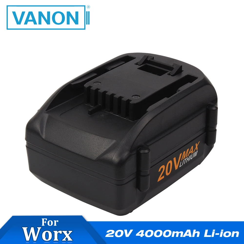 

VANON for Worx WA3520 20V 4000mAh Li-ion Rechargeable Power Tools Battery 4.0Ah Li-ion WG255 WG251s WG155 WA3525 WG545