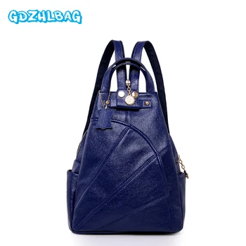 

GDZHLBAG 2017 New Arrival Genuine Leather Backpacks for Female Multifunctional Pocket Travel Bags Ladies Laptop Daily Bolsa