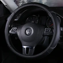 Sportowa osłona na kierownicę do samochodu skórzana Auto Steeing-pokrowce na koła uniwersalne pokrowce na koła akcesoria samochodowe tanie tanio daikin ants CN (pochodzenie) Faux leather Kierownice i piasty kierownicy 0 3kg Protection Steering wheel 38cm 0 5cm Steering Wheels Steering Wheel Hubs