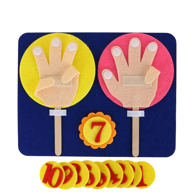  Felt Finger Numbers For Child Early Learning Digital Kindergarten Teaching Toys Intellectual Felt C - 32895047378